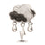 CZ Enamel Storm Cloud Charm Bead in Sterling Silver