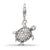 CZ Sea Turtle Charm in Sterling Silver