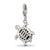 CZ Sea Turtle Charm in Sterling Silver