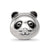 Enamel Panda Bear Charm Bead in Sterling Silver