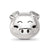 Enamel Pig Charm Bead in Sterling Silver