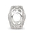 CZ Floral Cut-Out Charm Bead in Sterling Silver