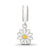 Enamel Daisies Charm Bead in Sterling Silver