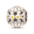 Enamel Daisies Charm Bead in Sterling Silver