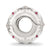 Enamel Crystal Snowflake Charm Bead in Sterling Silver