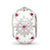 Enamel Crystal Snowflake Charm Bead in Sterling Silver