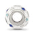 Enamel Preciosa Crystal Snowflake Charm Bead in Sterling Silver