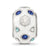 Enamel Preciosa Crystal Snowflake Charm Bead in Sterling Silver