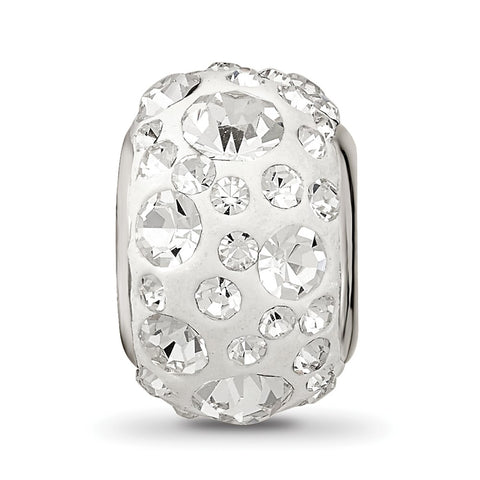 Preciosa Crystal Charm Bead in Sterling Silver