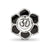 Enamel Om Symbol Flower Charm Bead in Sterling Silver