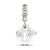 Crystals From Swarovski Heart Lock & Key Charm Bead in Sterling Silver