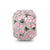 Pink Enamel Floral Charm Bead in Sterling Silver