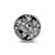 Antiqued CZ Om Symbol Charm Bead in Sterling Silver