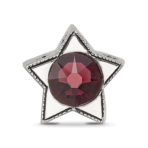 Crystal From Swarovski June Birthstone Star Bea in Sterling Silver