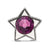 Crystal From Swarovski Feb. Birthstone Star Bea in Sterling Silver