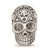 Antiqued Calaveras Skull Charm Bead in Sterling Silver