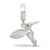 Sterling Silver Blue CZ Hummingbird Dangle Bead