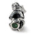 May CZ Antiqued Charm Bead in Sterling Silver