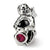 Sterling Silver July CZ Antiqued Bead Charm hide-image
