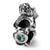December CZ Antiqued Charm Bead in Sterling Silver