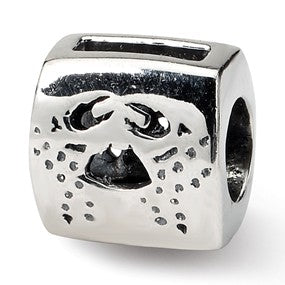 Sterling Silver Cancer Zodiac Antiqued Bead Charm hide-image