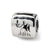 Virgo Zodiac Antiqued Charm Bead in Sterling Silver