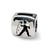 Aquarius Zodiac Antiqued Charm Bead in Sterling Silver