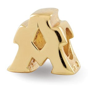 Gold Plated Letter A Bead Charm hide-image