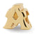 Gold Plated Letter A Bead Charm hide-image