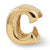 Gold Plated Letter C Bead Charm hide-image