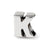 Letter K Charm Bead in Sterling Silver
