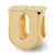 Letter U Charm Bead in Gold Plated