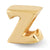 Letter Z Charm Bead in Gold Plated