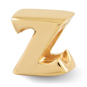 Gold Plated Letter Z Bead Charm hide-image