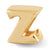 Gold Plated Letter Z Bead Charm hide-image
