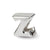 Letter Z Charm Bead in Sterling Silver