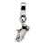 Sports Shoe Charm Dangle Bead in Sterling Silver