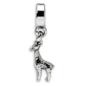 Sterling Silver Giraffe Dangle Bead Charm hide-image