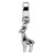 Giraffe Charm Dangle Bead in Sterling Silver