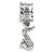 Saxophone Charm Dangle Bead in Sterling Silver