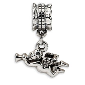 Sterling Silver Angel Dangle Bead Charm hide-image