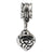 Heart Ash Charm Dangle Bead in Sterling Silver