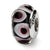Sterling Silver Black/Pink Hand-blown Glass Bead Charm hide-image