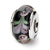 Sterling Silver Pink/Black Hand-blown Glass Bead Charm hide-image