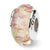 Sterling Silver Pink/Green Hand-blown Glass Bead Charm hide-image