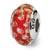 Sterling Silver Pink/Red Hand-blown Glass Bead Charm hide-image