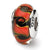 Sterling Silver Red/Black Hand-blown Glass Bead Charm hide-image