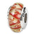 Sterling Silver Yellow/Red Floral Hand-blown Glass Bead Charm hide-image