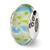 Sterling Silver Green/Blue Hand-blown Glass Bead Charm hide-image