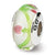 Sterling Silver White/Pink/Green Hand-blown Glass Bead Charm hide-image
